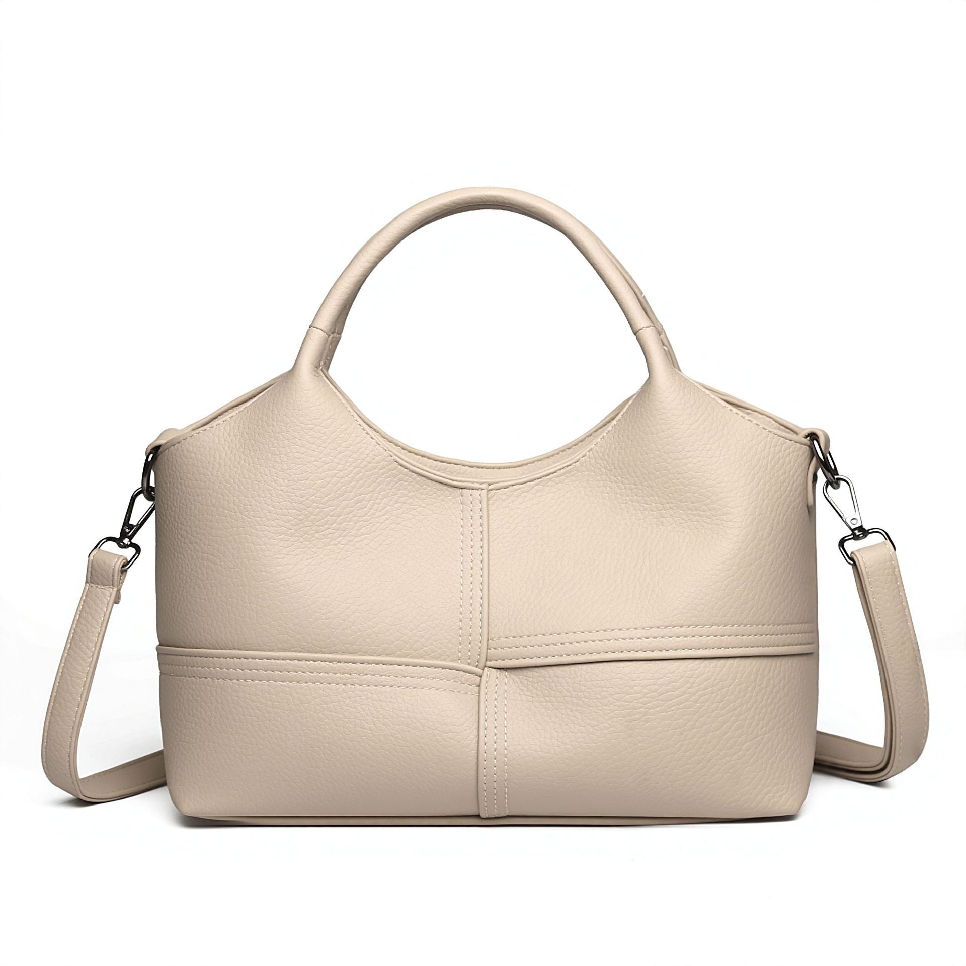 Soft Leather Commuter Tote Crossbody Bag