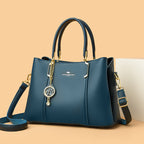 Ladies Soft Leather Tote Crossbody Handbag