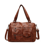 Women's Vintage Soft Leather Tote Handbag