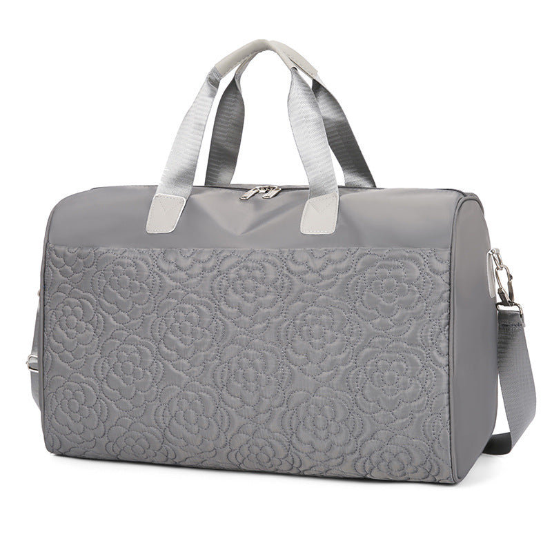 Women's Embroidered Floral Travel Duffel Bag