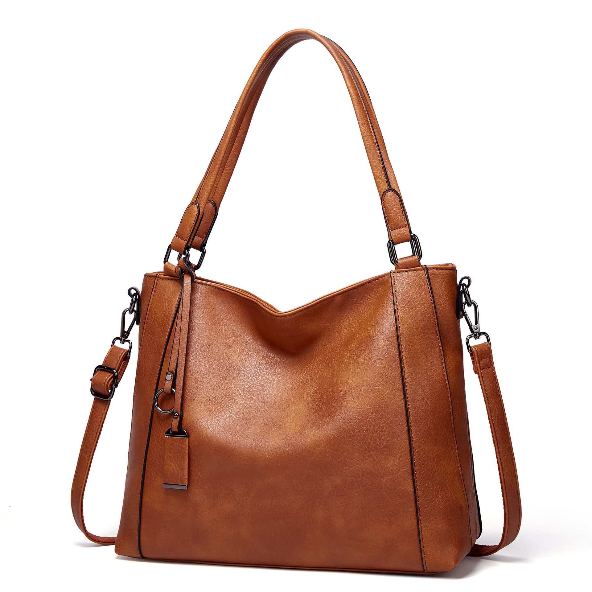 Soft Leather-Look Women's Shoulder Tote Bag