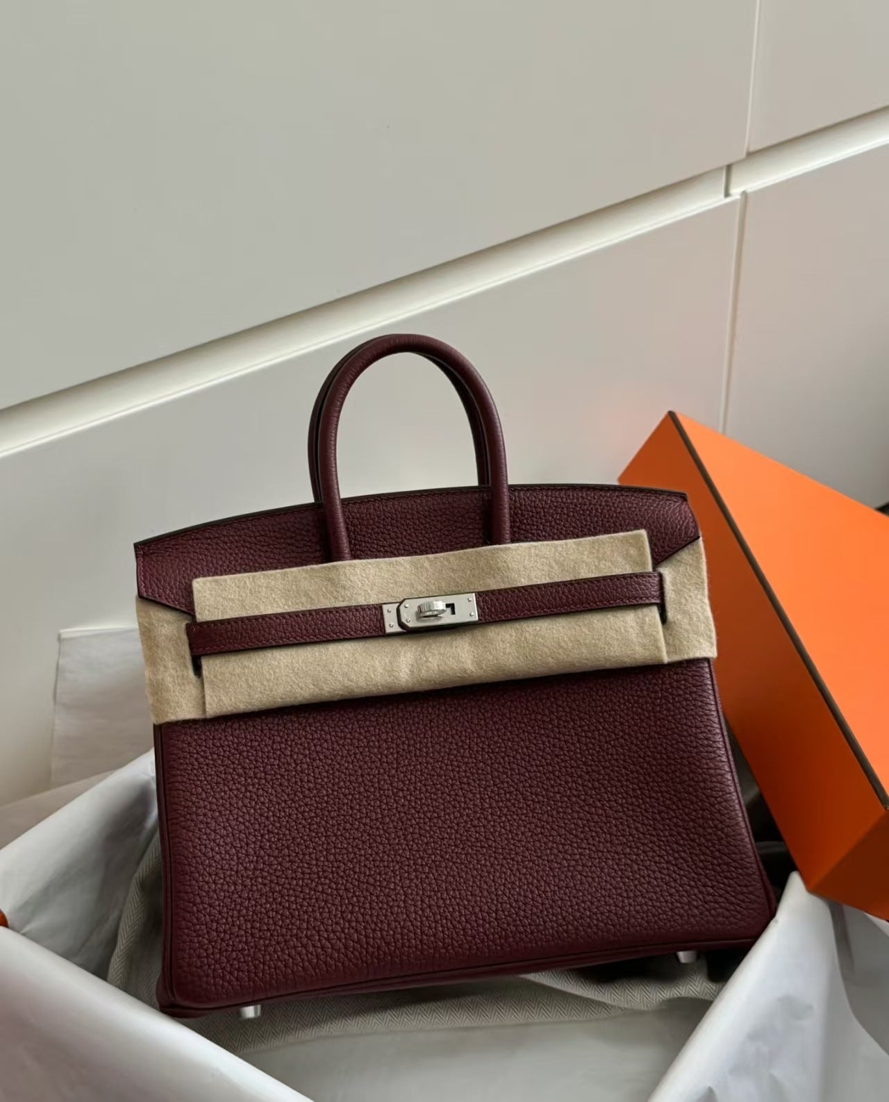 Premium Togo Leather Birkin Style Handbag