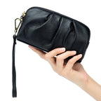Genuine Leather Women's Wristlet Clutch Wallet