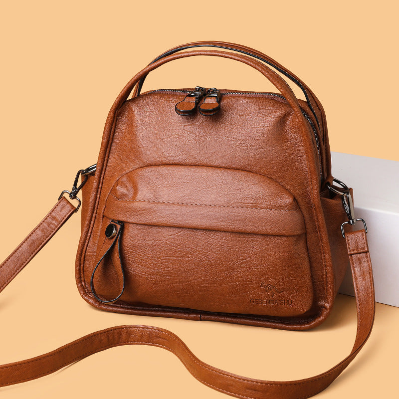 Soft Vegan Leather Shoulder Crossbody Handbag