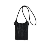Lightweight Woven Bucket Crossbody Bag