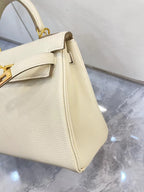 Premium Togo Leather Shoulder Crossbody Bag