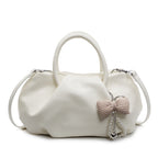 Elegant Pleated Soft Leather Shoulder Handbag