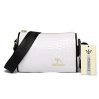 Crocodile Embossed Soft Leather Crossbody Bag