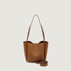 Women's Soft Leather Bucket Shoulder Bag