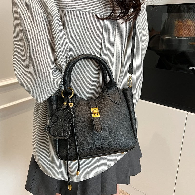 Soft Leather Versatile Shoulder Crossbody Handbag