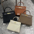 Premium Togo Leather Shoulder Crossbody Bag