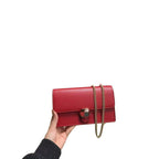 Women's Textured Leather Chain Crossbody Bag