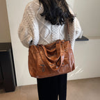 Women's Vintage Soft Leather Tote Handbag