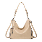 Versatile Soft Leather Tote Crossbody Shoulder Bag
