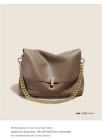 Premium Leather Large Crossbody Tote Bag