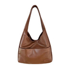 Soft Vegan Leather Large Shoulder Bag