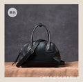 Vegetable Tanned Leather Bowling Shoulder Handbag
