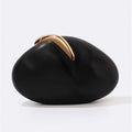 Black Faux Leather Clutch Crossbody Evening Bag