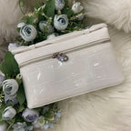 Genuine Leather Crocodile Embossed Cosmetic Handbag