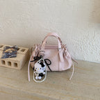 Soft Leather Pleated Handbag Shoulder Crossbody Bag