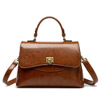 Stylish Black Vegan Leather Crossbody Handbag