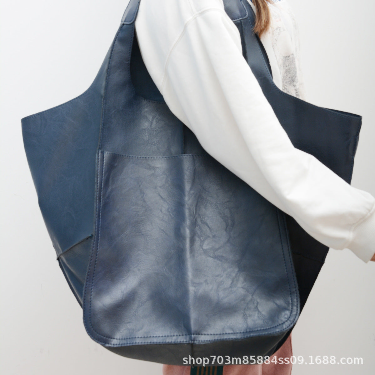 Soft Leather Large Capacity Shoulder Tote Bag
