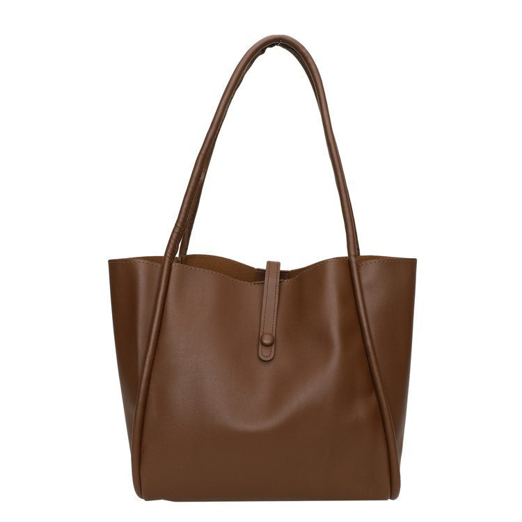Elegant Faux Leather Large Capacity Tote Bag