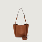 Women's Soft Leather Bucket Shoulder Bag
