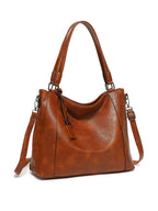 Elegant Soft Leather Shoulder Tote Crossbody Bag