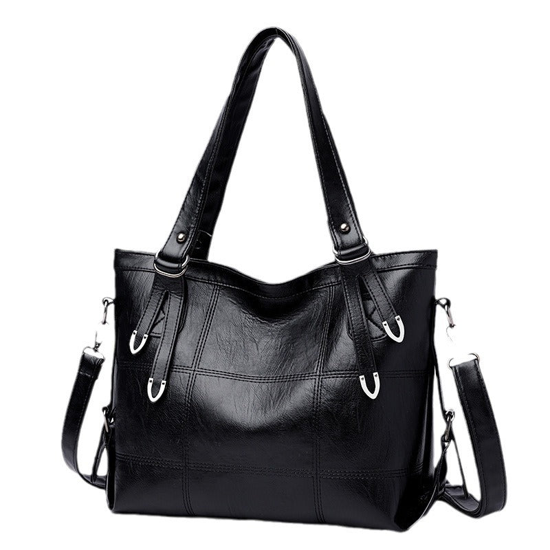 Women's Faux Leather Large Capacity Tote Handbag
