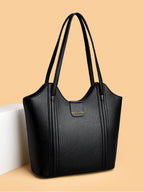 Premium Faux Leather Tote Shoulder Bag