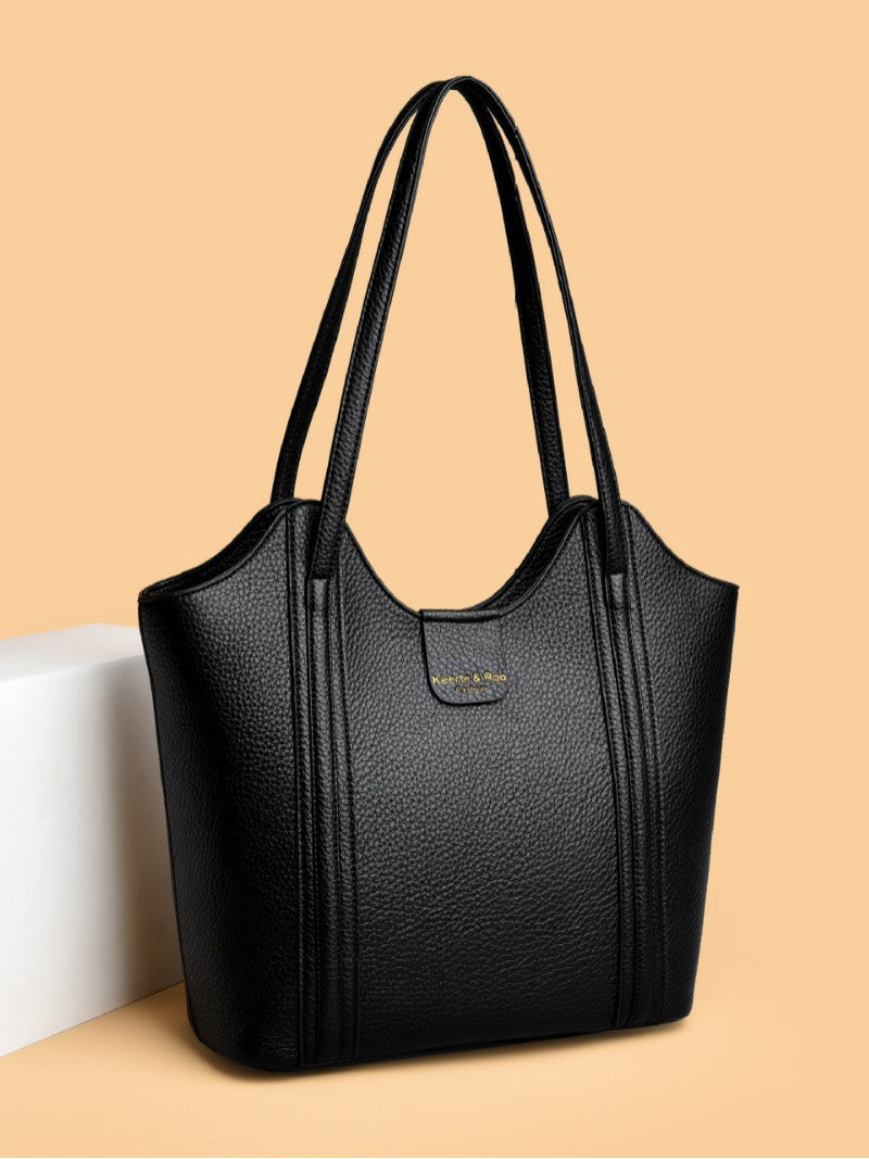 Premium Faux Leather Tote Shoulder Bag