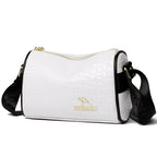 Crocodile Embossed Soft Leather Crossbody Bag
