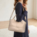 Soft Leather Commuter Tote Crossbody Bag