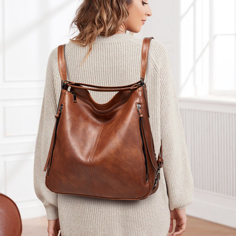 Stylish Women's Soft Leather Handbag Trio
