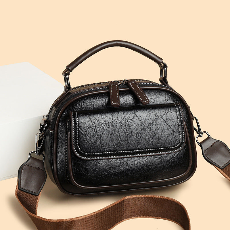 Elegant Soft Leather Handbag Crossbody Shoulder Bag