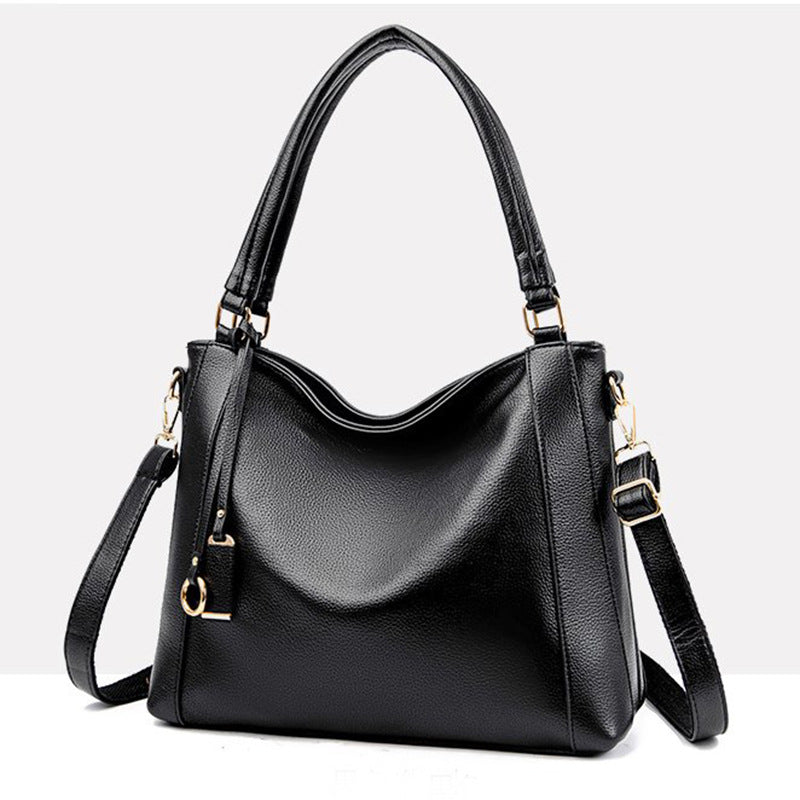 Soft Leather-Look Women's Shoulder Tote Bag