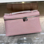 Lychee Grain Leather Top-Handle Crossbody Bag