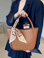Handwoven Genuine Leather Tote Bag