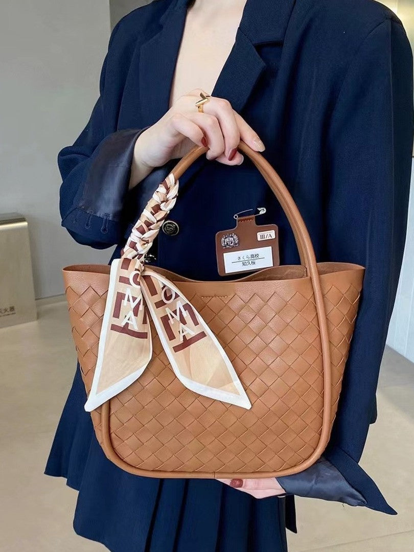 Handwoven Genuine Leather Tote Bag