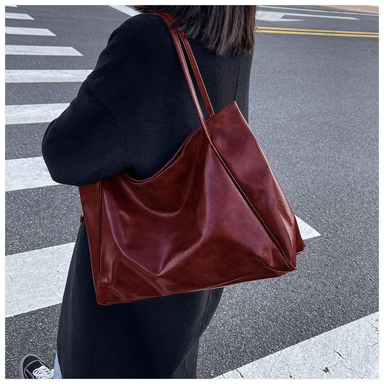 Soft Large Capacity Tote Shoulder Bag