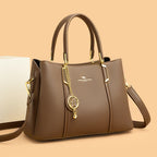 Ladies Soft Leather Tote Crossbody Handbag