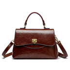 Stylish Black Vegan Leather Crossbody Handbag