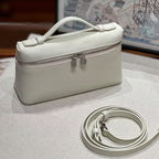 Lychee Grain Leather Top-Handle Crossbody Bag