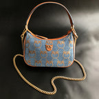 Genuine Leather Quilted Love Birds Crossbody Bag