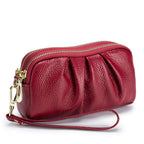 Genuine Leather Women's Wristlet Clutch Wallet