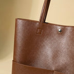 Women's Leather-Look Tote Bag Work School