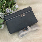 Genuine Leather Ostrich Pattern Box Handbag