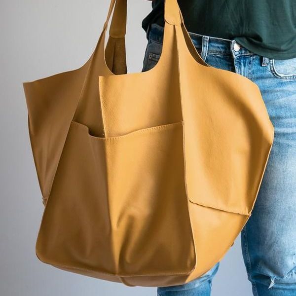 Soft Leather Large Capacity Shoulder Tote Bag