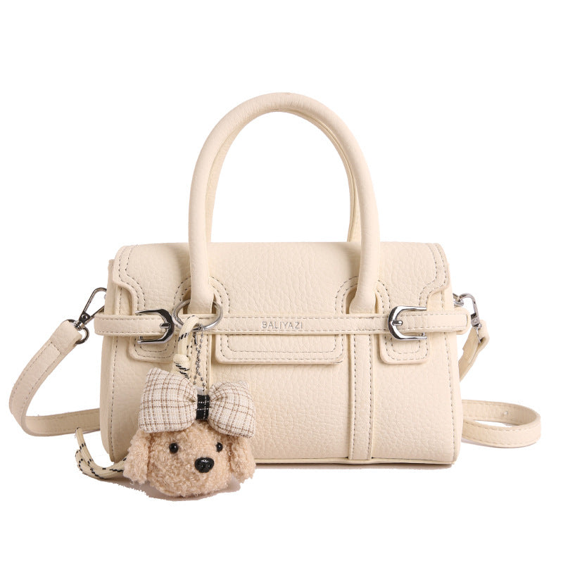 Chic Mini Faux Leather Crossbody Top Handle